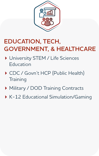 Education, Tech, Government, & Healthcare
